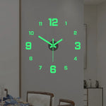 horloge murale DIY moderne numéreuse aiguille vert fluo doré rouge noir