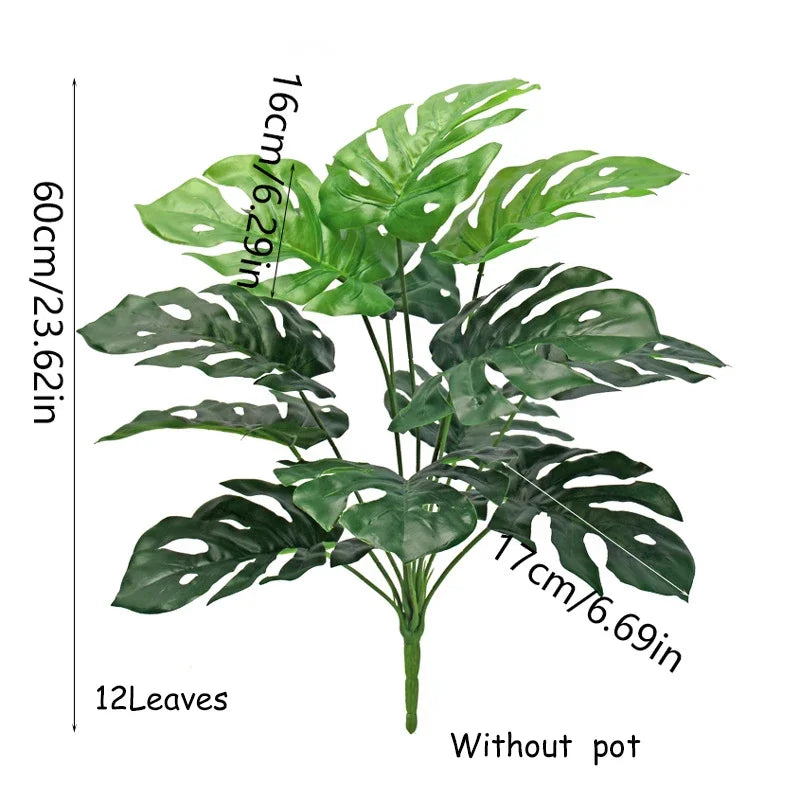 plantes artificielles monstera feuilles vertes modernes décoration intérieure extérieure 60 120cm