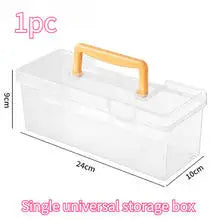 boîte rangement cartes transparente séparateurs réglables poignées moderne réutilisable respectueuse environnement articles divers organiser