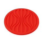 sous verres ronds silicone noir bleu vert marron rouge rayures ondulées moderne respectueux environnement