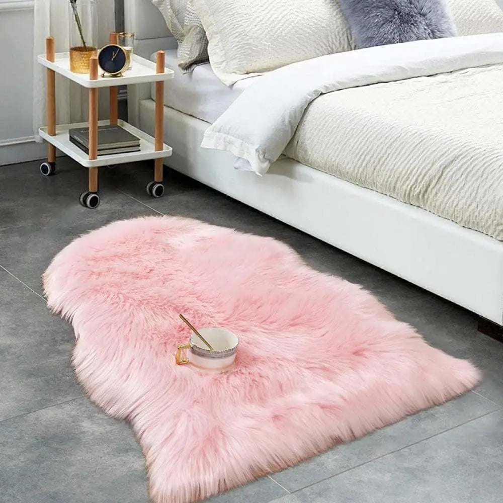 tapis doux gris moderne antidérapant feutre polyester 60x90cm intérieur salon chambre coucher lavable machine