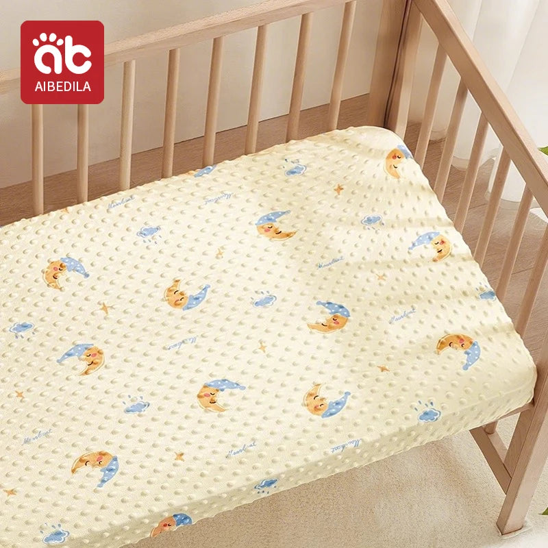 drap housse bébé léopard tigre motif animalier coton polyester doux blanc orange bleu clair