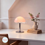 lampe poser moderne jaune blanc contemporain interrupteur tactile verre fer alimentation usb