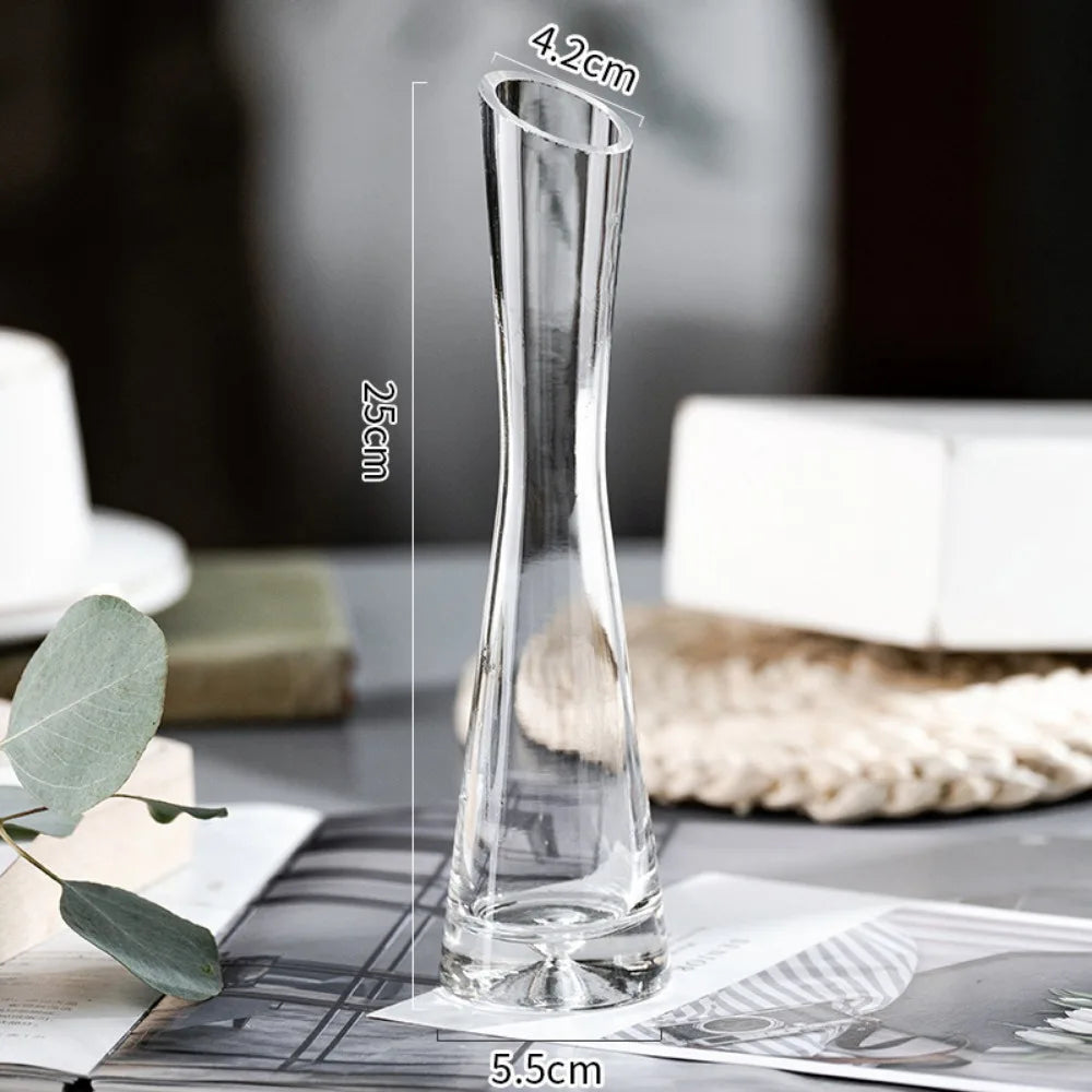 vases modernes transparents simples maison mariage 3pcs grande moyenne petite