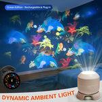 projecteur ambiance blanc poissons crabes coraux moderne pied led dynamique nocturne decoration maison