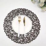 placemats tissés modernes beige rouge marron rose clair géométriques 38cm
