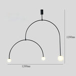 suspension lumineuse moderne sphères translucides structure métallique vis doré noir blanc