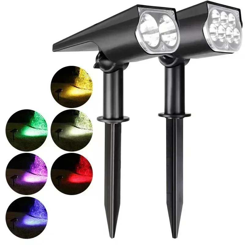 lampe solaire jardin led rgb ip65 moderne noire autoinstallationextérieur