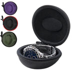 boîte rangement montre tissu maille noir vert olive violet moderne pratique zip