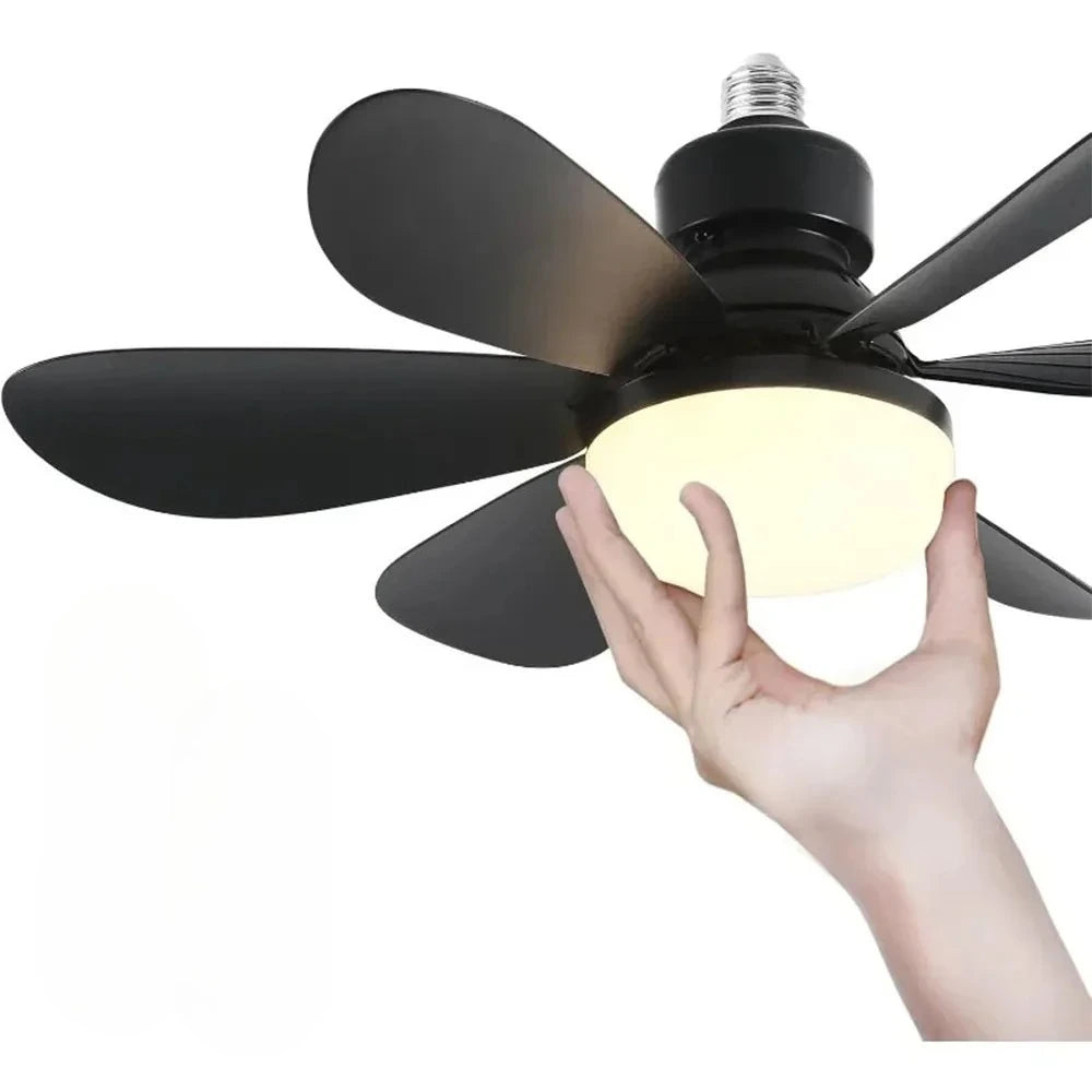ventilateur lumière intégrée télécommande pales multicolores moderne minimaliste chambre cuisine