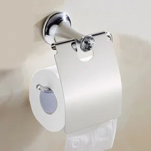 accessoires salle bain chrome moderne porte serviettes porte savon porte papier toilette fixations murales