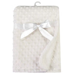 couverture bébé polaire douce hiver blanc bleu rose gris vert violet bordure pelucheuse