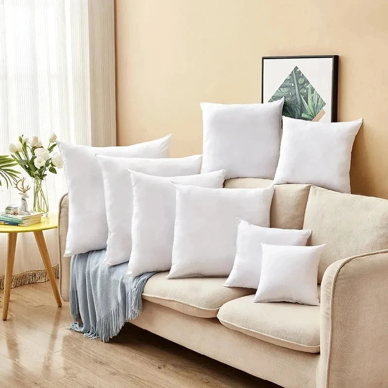 coussin carré blanc anti décubitus moderne lavable main machine 35x35cm 40x40cm 45x45cm 50x50cm 55x55cm