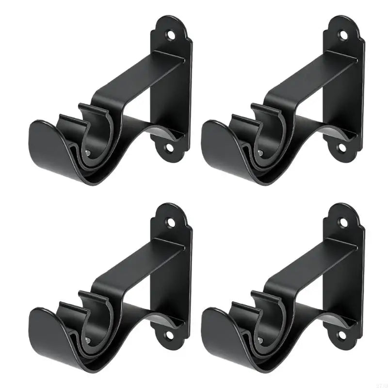 supports rideau fer noir blanc modernes tringle 22 28mm