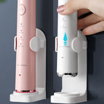 support mural brosse dents électrique adhésif blanc rose noir moderne minimaliste 24 35mm