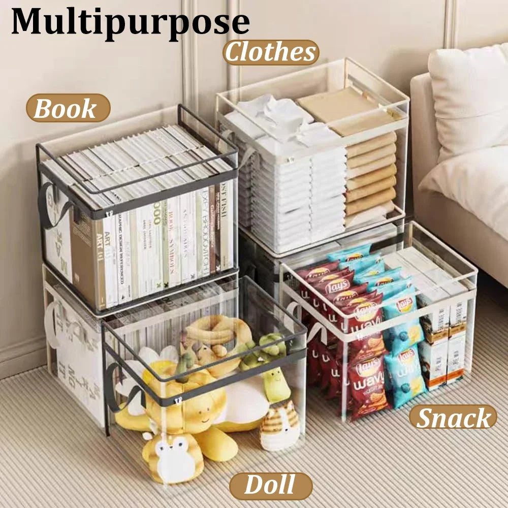 sacs rangement transparent pliables multi usages très transparent moderne pratique double fermeture glissière poignées
