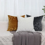 Coussin décoratif velours vert pour lit