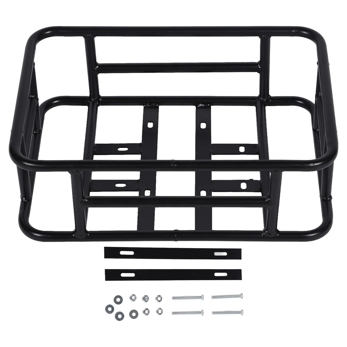 porte bagages arrière vélo acier noir finition mate industriel minimaliste fixations incluses