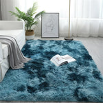 tapis gris noir peluche épaisse moderne salon chambre décoratif durable 120cm 160cm 230cm