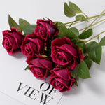 bouquet roses artificielles classiques blanc rouge violet intérieur mariage décoration anniversaire baby shower
