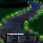 éclairage solaire multicolore translucides modernes jardin noël 20led 30led rgbextérieur patio