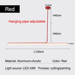 lampe suspendue moderne led noir rouge blanc brillante lumière fixe assemble facilement