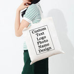 tote bag toile personnalisable sac main femme plage décontracté coton brut sac fourre tout
