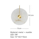 applique murale moderne marbre blanc led éclairage cuisine chambre fixée mur