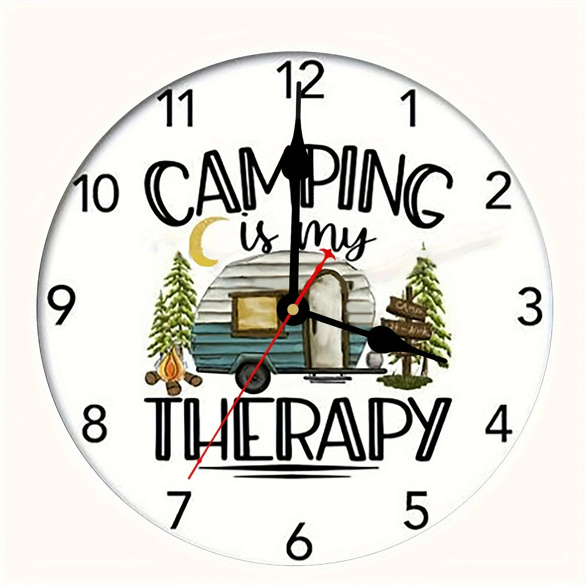 horloge murale ronde bois vintage motif moto décorative silencieuse salon rétro