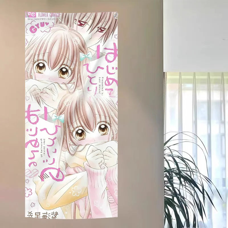 décoration murale manga shoujo rose blanche anime personnages desserts illustrations posters autocollants