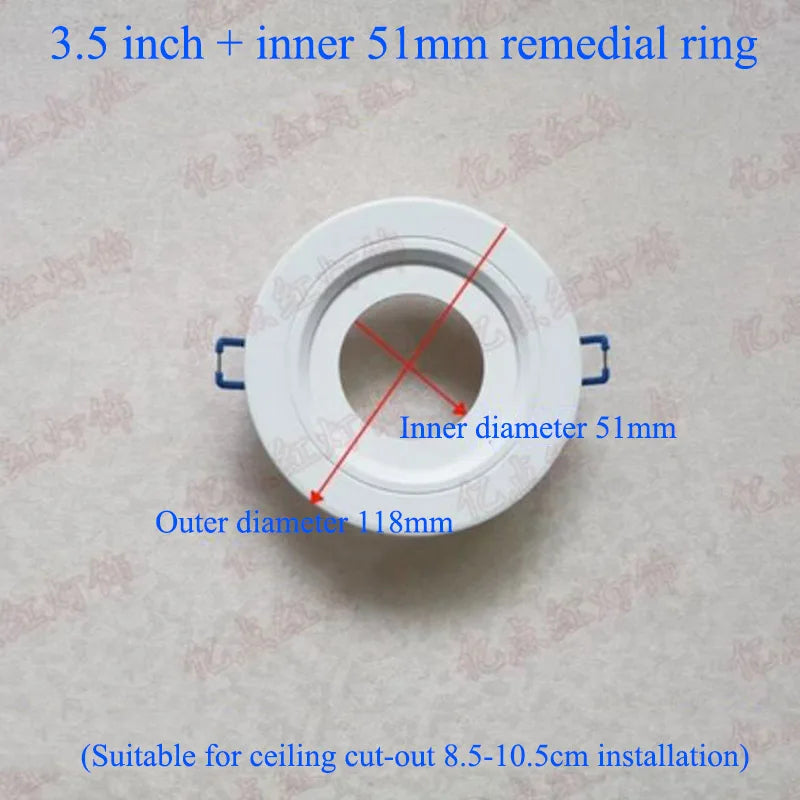anneau réduction spot led blanc moderne cadre extérieur éclairage intérieur moderne