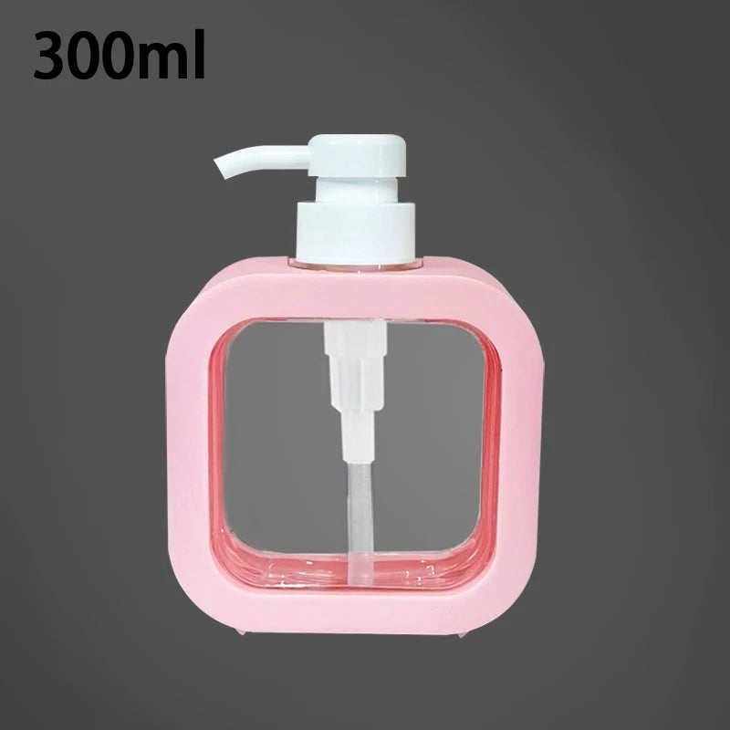 distributeur savon liquide portable orange blanc transparent moderne Pompe Couvercle Salle bains