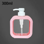 distributeur savon liquide portable orange blanc transparent moderne Pompe Couvercle Salle bains