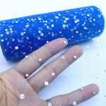 tulle paillettes bleu rose vert violet noir blanc 15cm 10yards polyester décoratif mariage anniversaire
