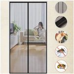 rideau moustiquaire magnétique noir blanc maille fine transparent moderne adhésif porte