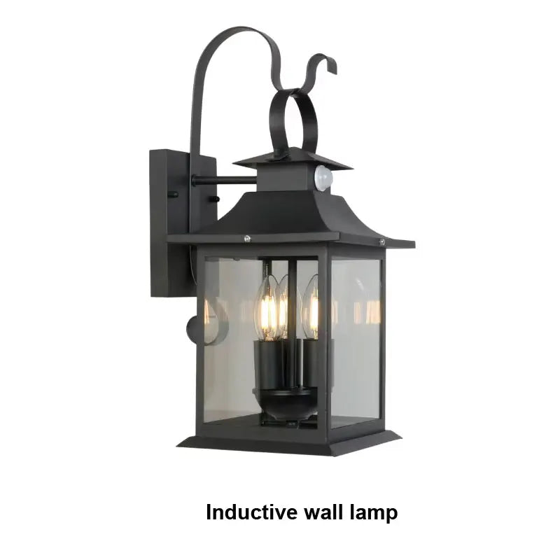 lampe murale noire verre translucide texture métallique induction classique éclairage maison 10w 50w e14