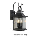 lampe murale noire verre translucide texture métallique induction classique éclairage maison 10w 50w e14