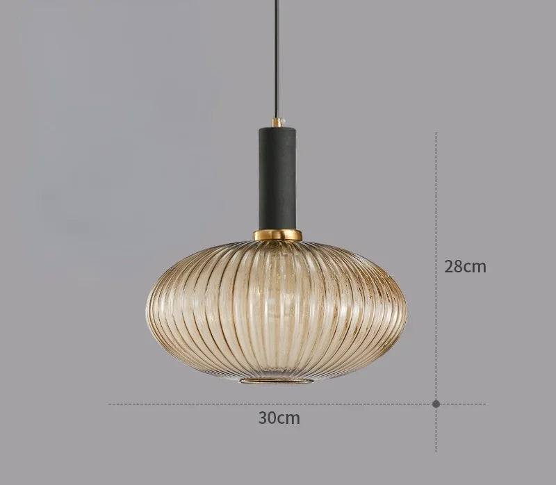 suspension lumineuse moderne vert rayures opacité câble noir chambre salon étude principal