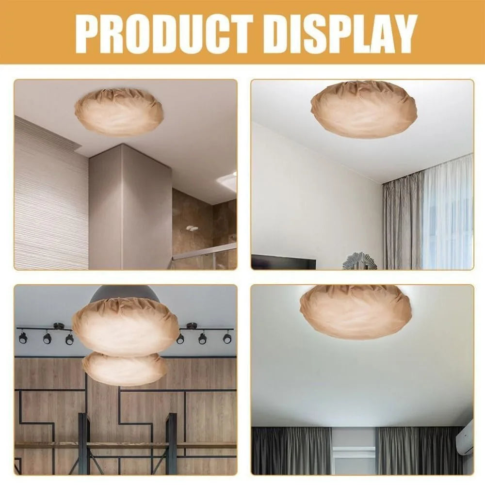 cache lampe moderne adhésif texture rugueuse opacité diamètre 17 57cm blanc beige crème led