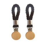 porte serviettes moderne rustique clips métalliques cordon tressé boutons bois gris noir blanc tissu