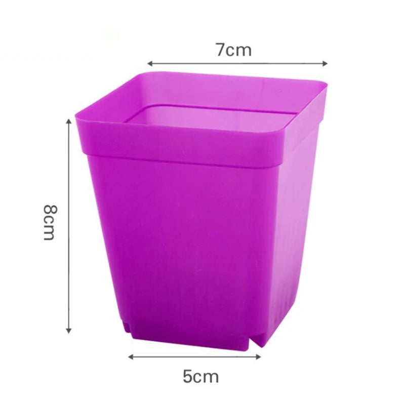 Pots fleurs plastique noir blanc violet bleu modernes 7cm 8cm 10cm jardin