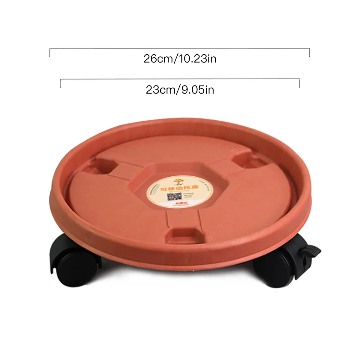 plateau rotatif roulettes plastique gris orange blanc moderne pratique