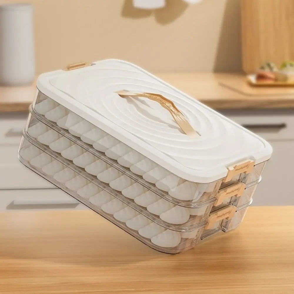 boîte rangement transparente réutilisable qualité alimentaire plastique moderne pratique poignées couvercle blanc beige