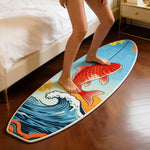 tapis sol peluche forme planche surf motif plage décor maison salon moderne