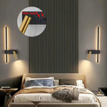 lampe murale moderne noire dorée éclairage cuisine chambre entrée interrupteur fixée mur led sources