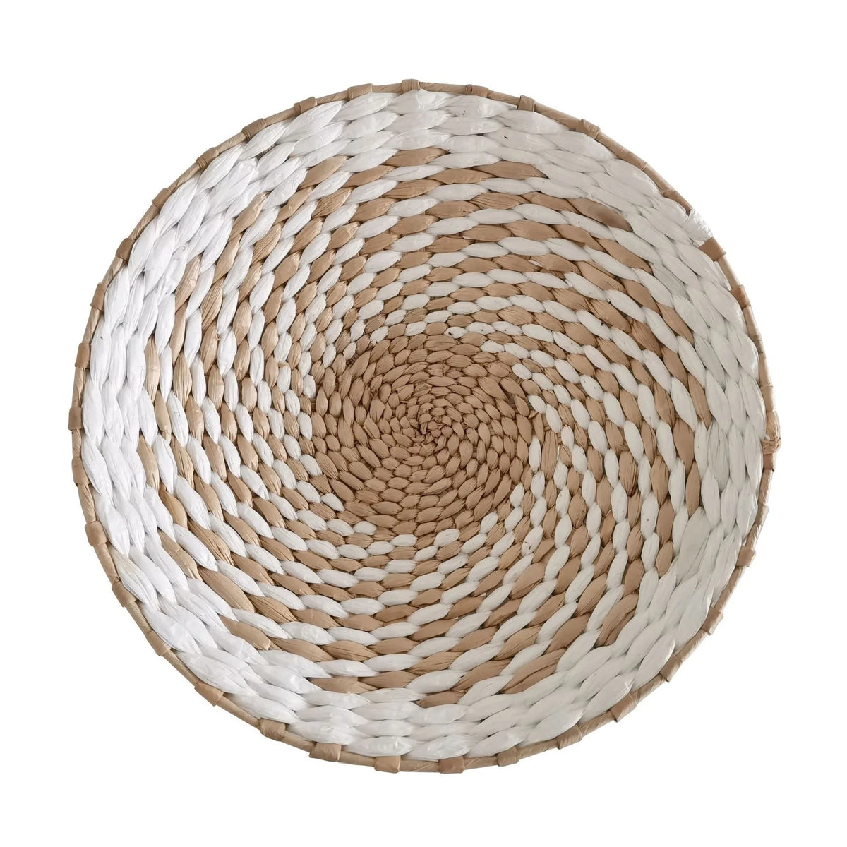 assiette décorative ethnique boho chic motif zigzag couleur naturelle mur cuisine salon maison rustique