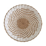 assiette décorative ethnique boho chic motif zigzag couleur naturelle mur cuisine salon maison rustique