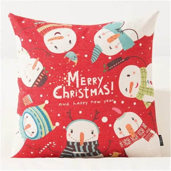 coussins noel motifs rennes neige sapins merry christmas festive decoration voiture maison