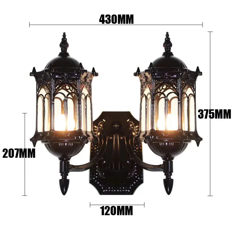 applique murale art déco noire dorée cuivre gothique verre opalin deux lampes chambre entrée