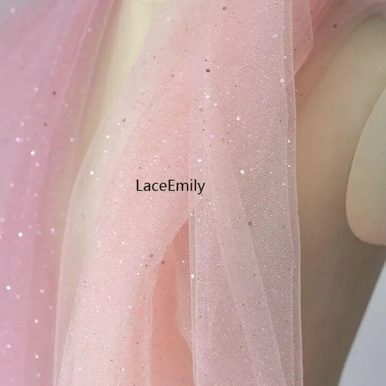 écharpe pailletée rose clair blanc glamour élégante opaque sans fixation